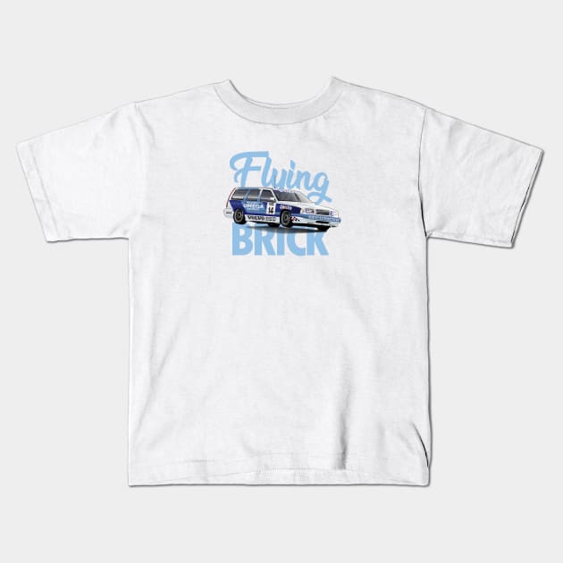 Volvo 850 Turbo Estate Touring Car BTCC Kids T-Shirt by motordoodles